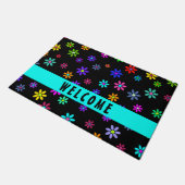 Blume Power Dusche - farbiges Muster 1 Fußmatte (Schrägansicht)