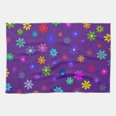 Blume Power Dusche - farbiges Muster 1 Geschirrtuch (Horizontal)