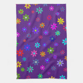 Blume Power Dusche - farbiges Muster 1 Geschirrtuch (Vertikal)