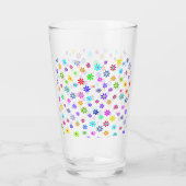 Blume Power Dusche - farbiges Muster 1 Glas (Rückseite)