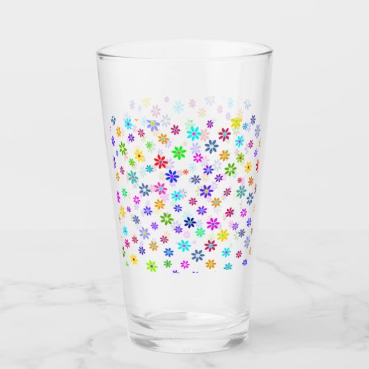 Blume Power Dusche - farbiges Muster 1 Glas (Vorderseite)