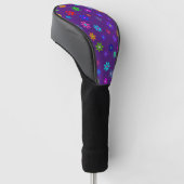 Blume Power Dusche - farbiges Muster 1 Golf Headcover (angewinkelt)