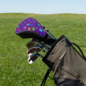 Blume Power Dusche - farbiges Muster 1 Golf Headcover (In SItu)