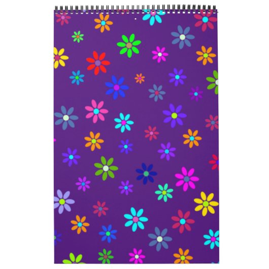 Blume Power Dusche - farbiges Muster 1 Kalender (Titelbild)