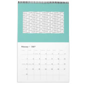 Blume Power Dusche - farbiges Muster 1 Kalender (Feb 2027)