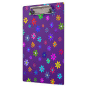 Blume Power Dusche - farbiges Muster 1 Klemmbrett (Links)