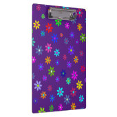 Blume Power Dusche - farbiges Muster 1 Klemmbrett (Rechts)