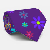 Blume Power Dusche - farbiges Muster 1 Krawatte (Gerollt)