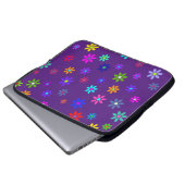 Blume Power Dusche - farbiges Muster 1 Laptopschutzhülle (Vorne Knopf)