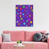 Blume Power Dusche - farbiges Muster 1 Leinwanddruck (Insitu (Wohnzimmer))