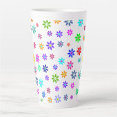 Blume Power Dusche - farbiges Muster 1 Milchtasse (Vorderseite)
