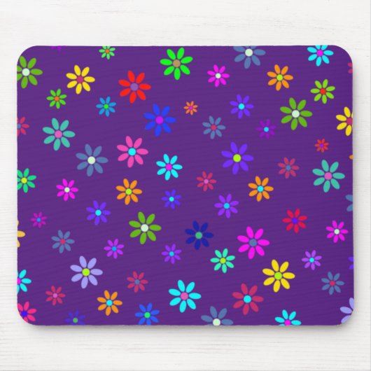 Blume Power Dusche - farbiges Muster 1 Mousepad (Vorne)