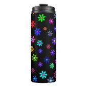 Blume Power Dusche - farbiges Muster 1 Thermosbecher (Vorderseite)