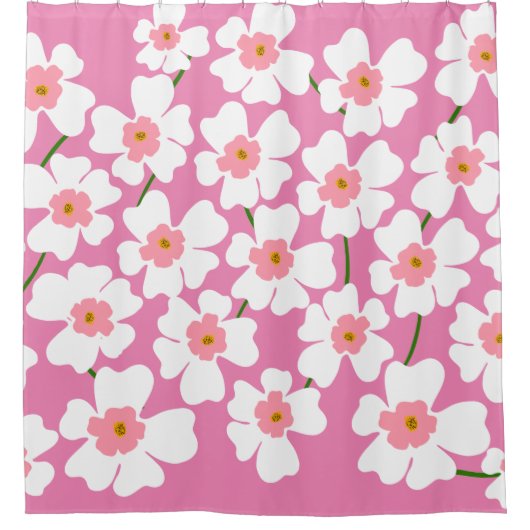 Blume Power Duschvorhang (Vorderseite)