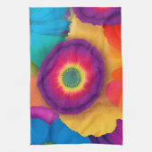 Blume Power: Ein lebendiges und farbenfrohes Blume Geschirrtuch (Vertikal)