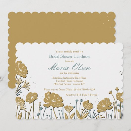 Blume Power Einladung (Vorne/Hinten)