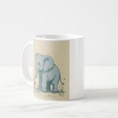 Blume Power Elefant: Naturgärtner Kaffeetasse (Vorderseite Links)