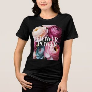 Blume Power Elegante, lebendige Flora und Fauna Tri-Blend Shirt