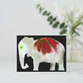 Blume Power Elephant Postkarte (Stehend Vorderseite)