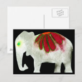Blume Power Elephant Postkarte (Vorne/Hinten)