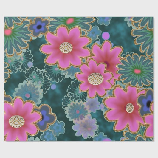 Blume Power Explosionsspass einzigartig Geschenkpapier (Flach)