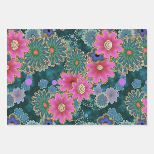 Blume Power Explosionsspass einzigartig Geschenkpapier Set (Vorderseite)