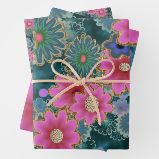 Blume Power Explosionsspass einzigartig Geschenkpapier Set (Beispiel)