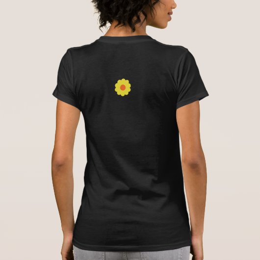 Blume Power farbenfroh rosa T-Shirt (Rückseite)