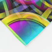 Blume Power - Farbiges Friedenszeichen 1 Fleecedecke (Ecke)