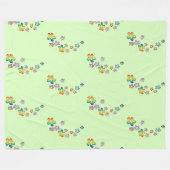 Blume Power Floating Blossoms 1 Fleecedecke (Vorderseite (Horizontal))