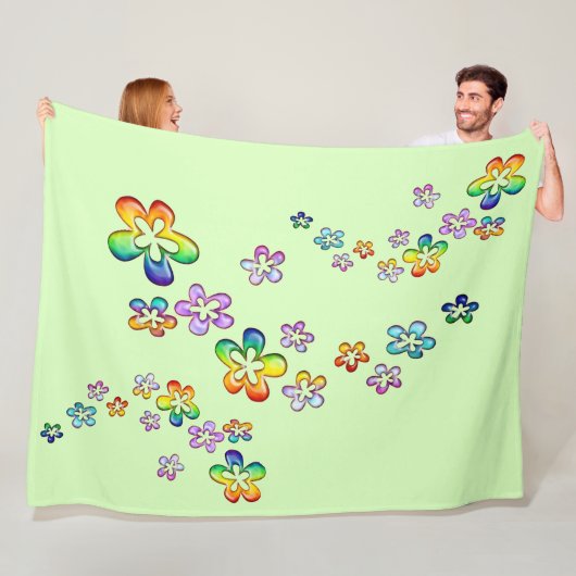 Blume Power Floating Blossoms 1a Fleecedecke (Beispiel)