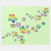 Blume Power Floating Blossoms 1a Fleecedecke (Vorderseite (Horizontal))