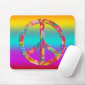 Blume Power Frieden | Farbige Linien Mousepad (Mit Mouse)