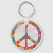 Blume Power Frieden | hellfarbig Schlüsselanhänger (Vorderseite)