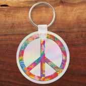 Blume Power Frieden | hellfarbig Schlüsselanhänger (Vorderseite)