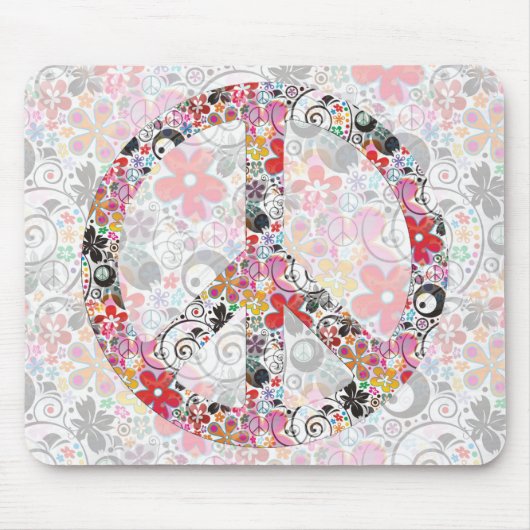 Blume Power Frieden I | BlumePower-Licht Mousepad (Vorne)