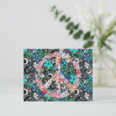 Blume Power Frieden I | BlumePower Postkarte (Stehend Vorderseite)