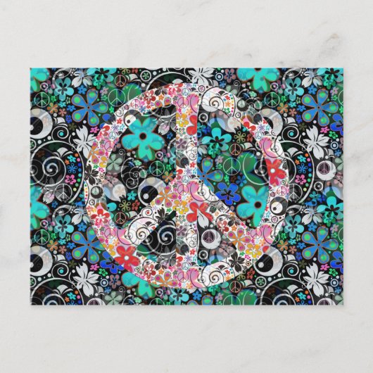 Blume Power Frieden I | BlumePower Postkarte (Vorderseite)