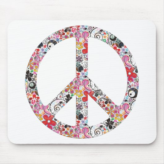 Blume Power Frieden I Mousepad (Vorne)