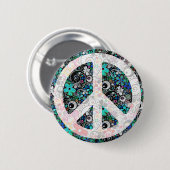 Blume Power Frieden II | Licht Button (Vorne & Hinten)