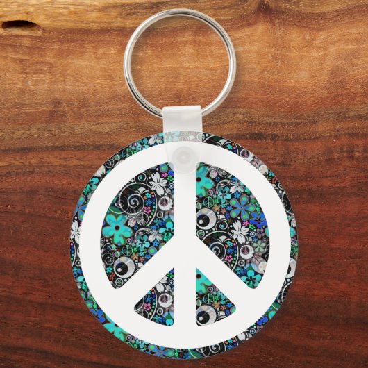 Blume Power Frieden II Schlüsselanhänger (Vorderseite)