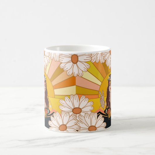 Blume Power Frieden Kaffeetasse (Mittel)