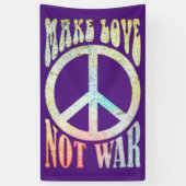 Blume Power Frieden - Liebe nicht Krieg 1 Banner (Vertikal)