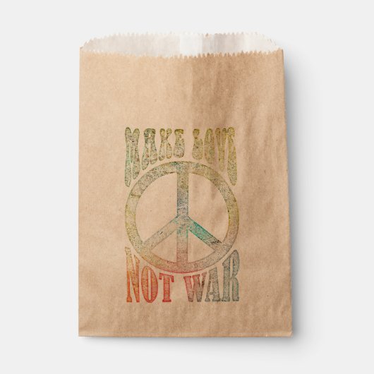 Blume Power Frieden - Liebe nicht Krieg 1 Geschenktütchen (Vorderseite)