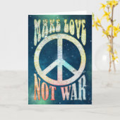 Blume Power Frieden - Liebe nicht Krieg 1 Karte (Gelbe Blume)