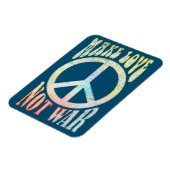 Blume Power Frieden - Liebe nicht Krieg 1 Magnet (Linke Seite)