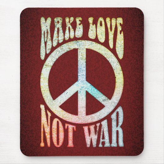 Blume Power Frieden - Liebe nicht Krieg 1 Mousepad (Vorne)