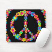 Blume Power Frieden Mousepad (Mit Mouse)