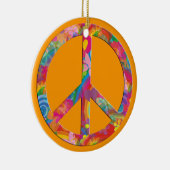 Blume Power Frieden | orange Keramikornament (Rechts)