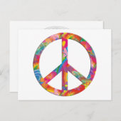 Blume Power Frieden Postkarte (Vorne/Hinten)